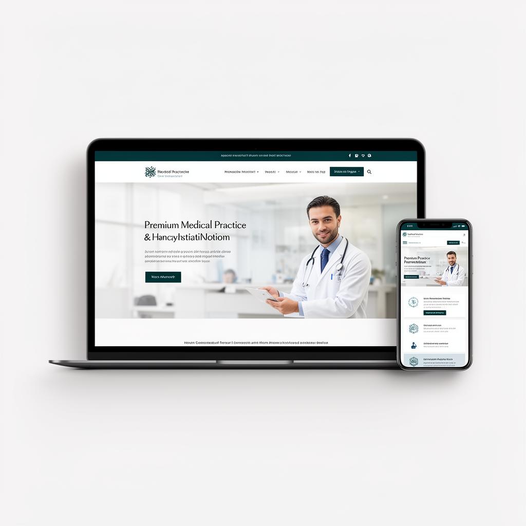 Beispiel einer professionellen Praxis-Website auf Laptop und Smartphone